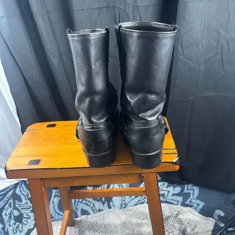 Harley Davidson Motorcycles Embroidered Eagle Harness Leather Boots 11